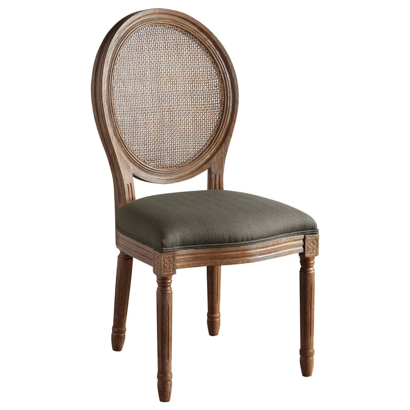 Stella Cane Back Chair, Otter Fabric