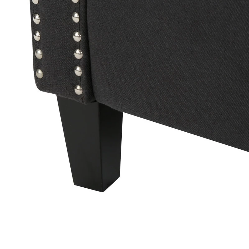 GDF Studio Ingrid Tufted Back Fabric Recliner Chair, Dark Charcoal - Image 10