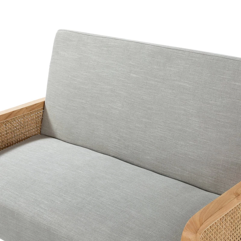 Wicker Arm Loveseat, Pewter - Image 6