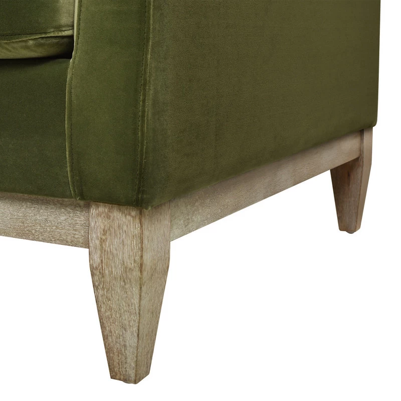 Knox 36" Modern Farmhouse Arm Chair, Olive Green Performance Velvet - Image 11