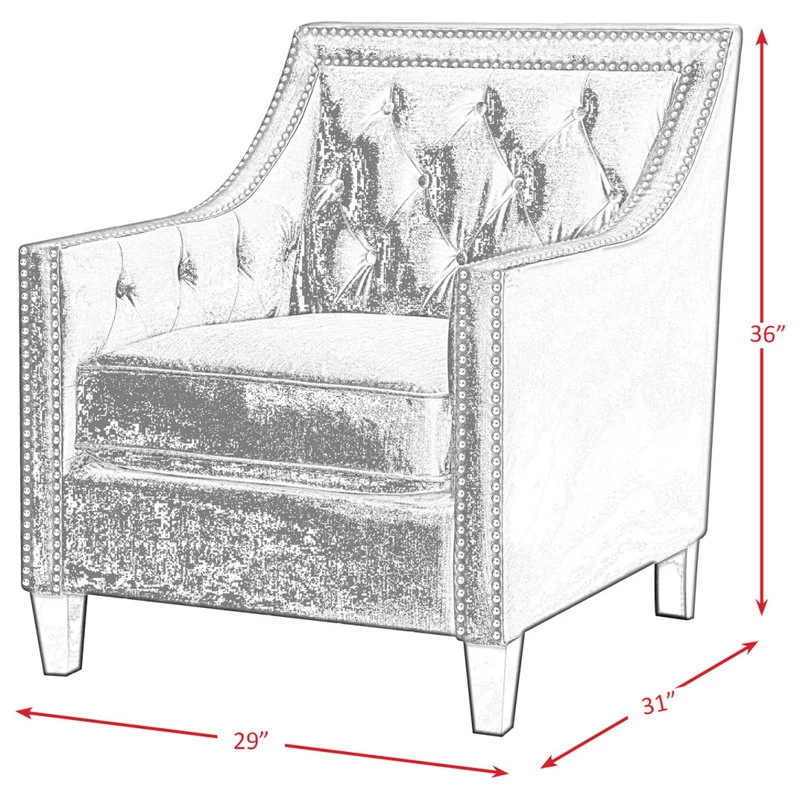 Teagan Accent Chair, Navy - Image 6