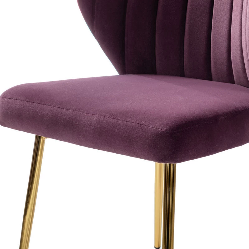 The Audrey Dining Chair, Velvet, Set Of 2, Purple - Image 5