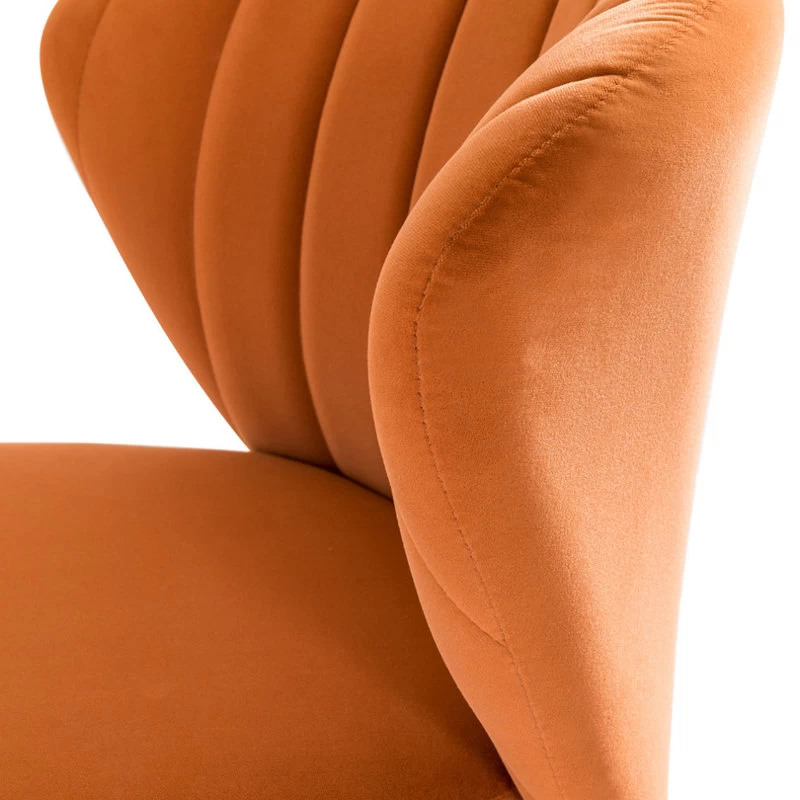 The Audrey Dining Chair, Velvet, Set Of 2, Orange - Image 8