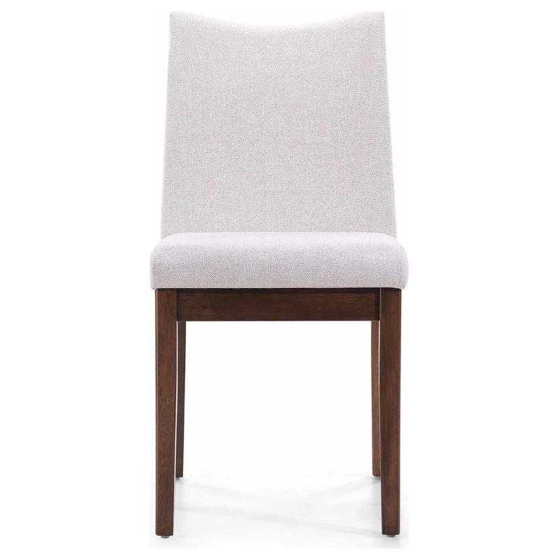 GDF Studio Gertrude Fabric & Wood Finish Dining Chairs, Set Of 2, Lightbeige/Wal - Image 6