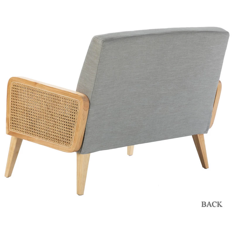 Wicker Arm Loveseat, Pewter - Image 4