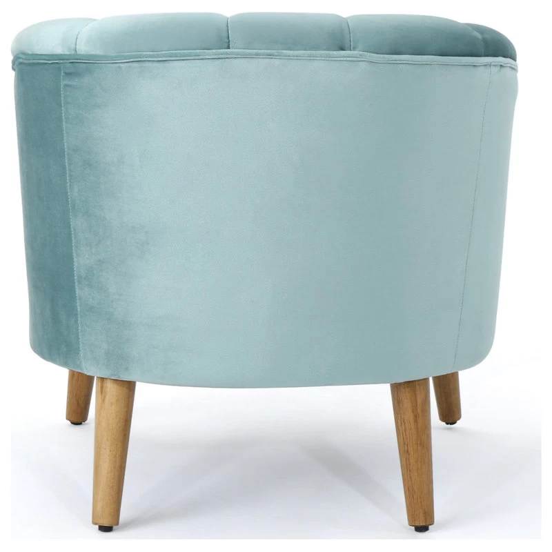 GDF Studio Scarlett Modern New Velvet Club Chair, Seafoam Blue - Image 9