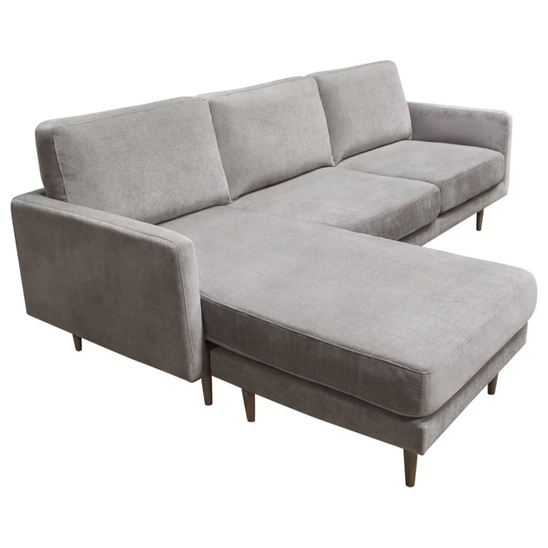 Kelsey Reversible Chaise Sectional In Grey Fabric By Diamond Sofa - Image 3