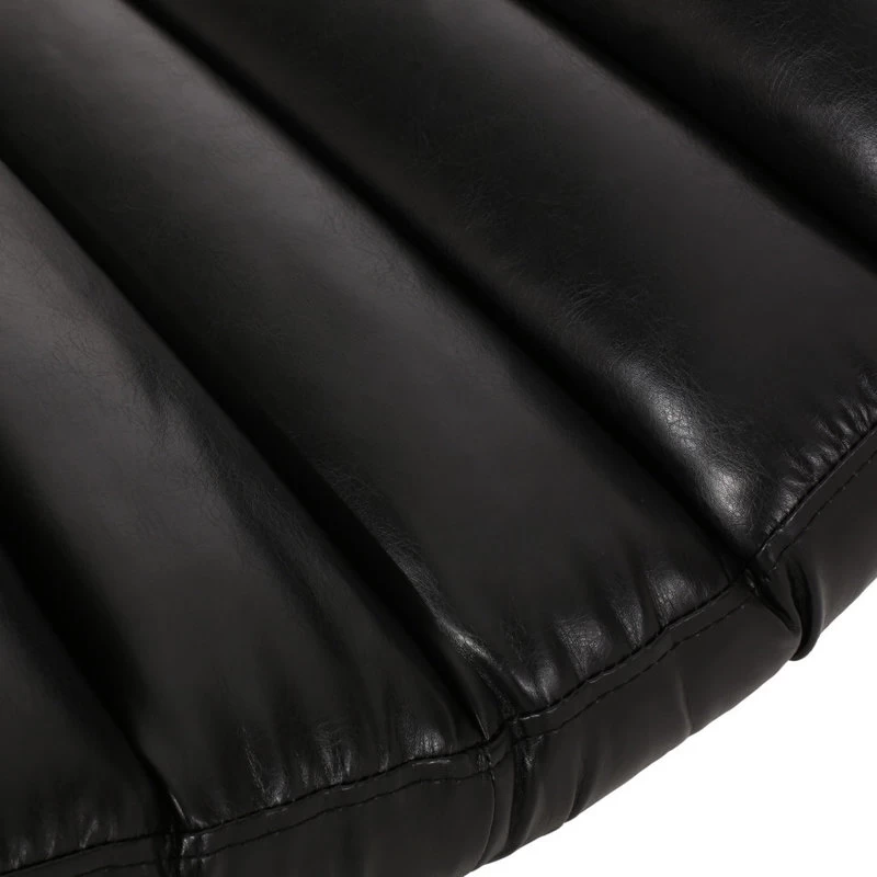 Pearsall Modern Channel Stitch Chaise Lounge, Midnight Black/Silver - Image 8