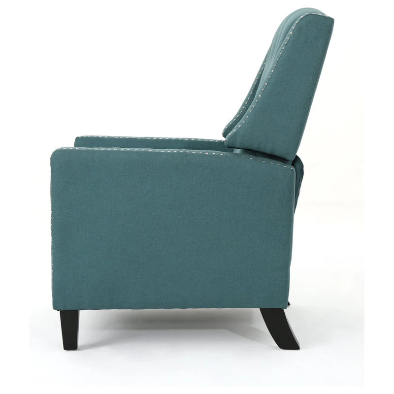 GDF Studio Izaak Tufted Back Fabric Recliner Chair, Dark Teal - Image 11