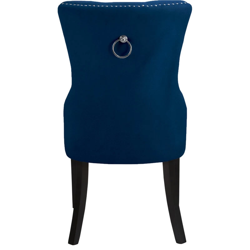 The Monarch Dining Chair, Navy, Velvet Set Of 2 - Image 2