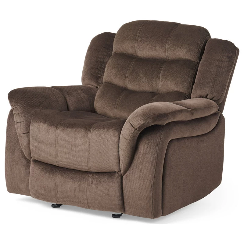 GDF Studio Blake Brown Fabric Glider Recliner Club Chair