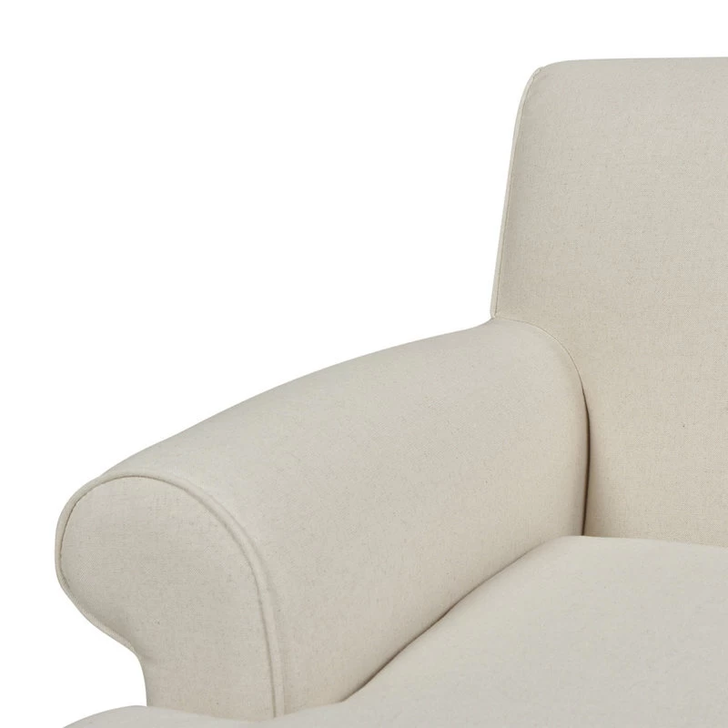 Alana Lawson Accent Arm Chair Metal Casters, Light Beige - Image 11