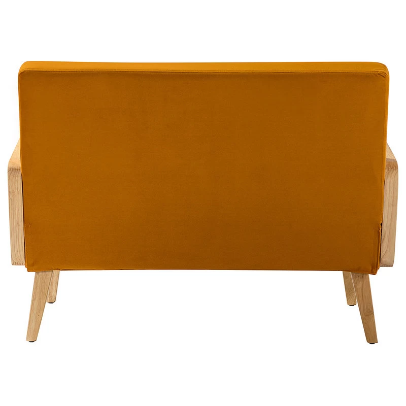 Wicker Arm Loveseat, Yellow - Image 5