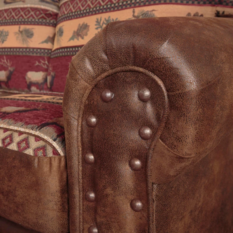 American Furniture Classics Model B1650K Sierra Lodge Two Piece Sectional Sofa - Image 4