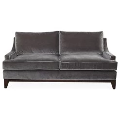 78" Dallas Sofa, Charcoal Performance Velvet