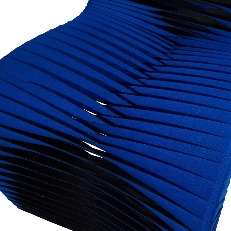 The Bradbury Dining Chair, Blue And Black, Cotton - Image 8