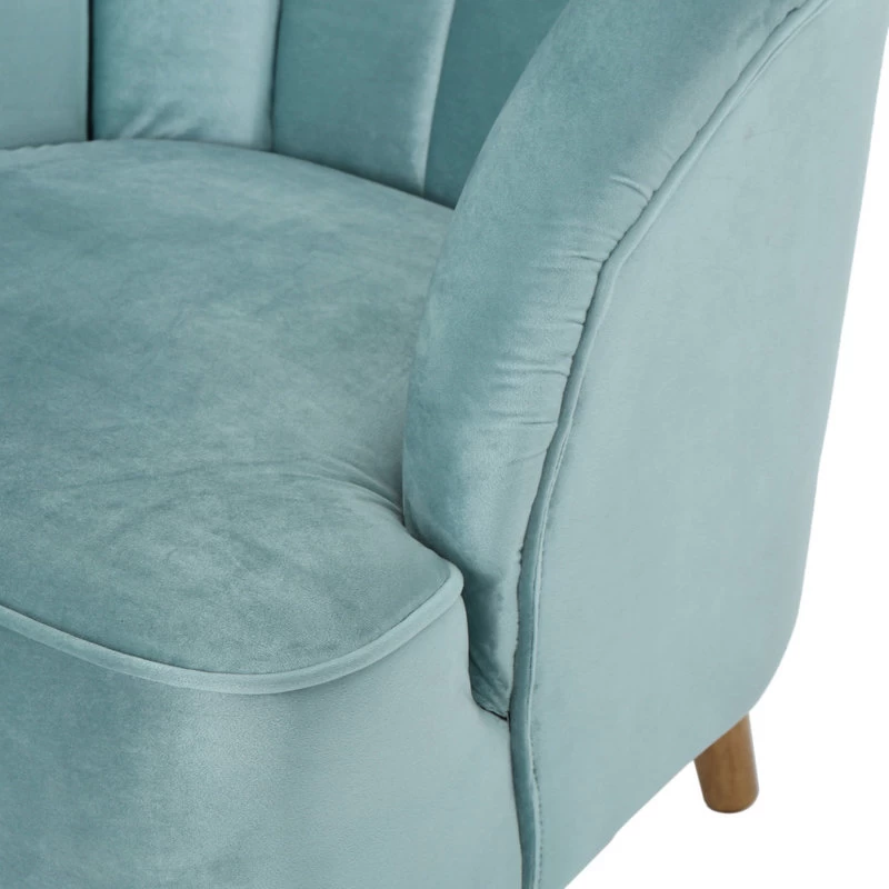 GDF Studio Scarlett Modern New Velvet Club Chair, Seafoam Blue - Image 5