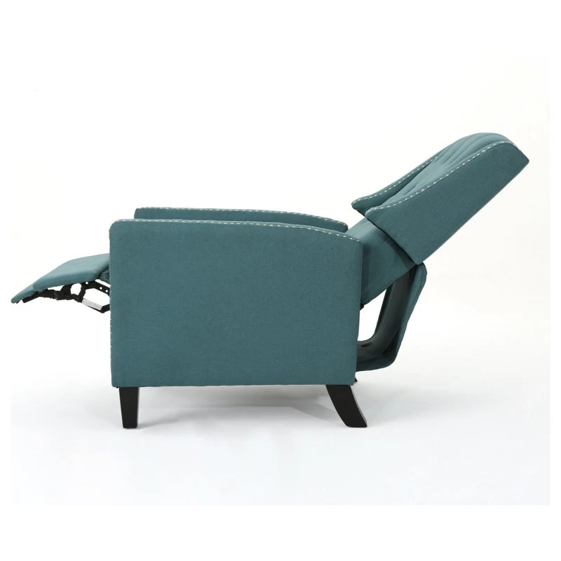 GDF Studio Izaak Tufted Back Fabric Recliner Chair, Dark Teal - Image 12