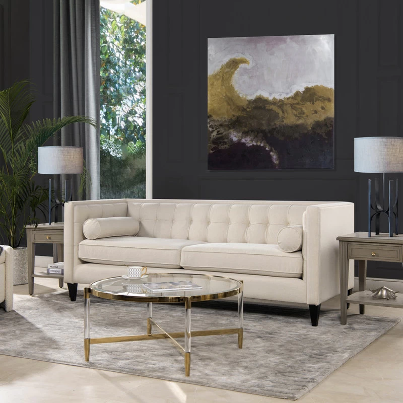 Jack 84" Modern Tuxedo Tufted Sofa, Sky Neutral Beige - Image 10