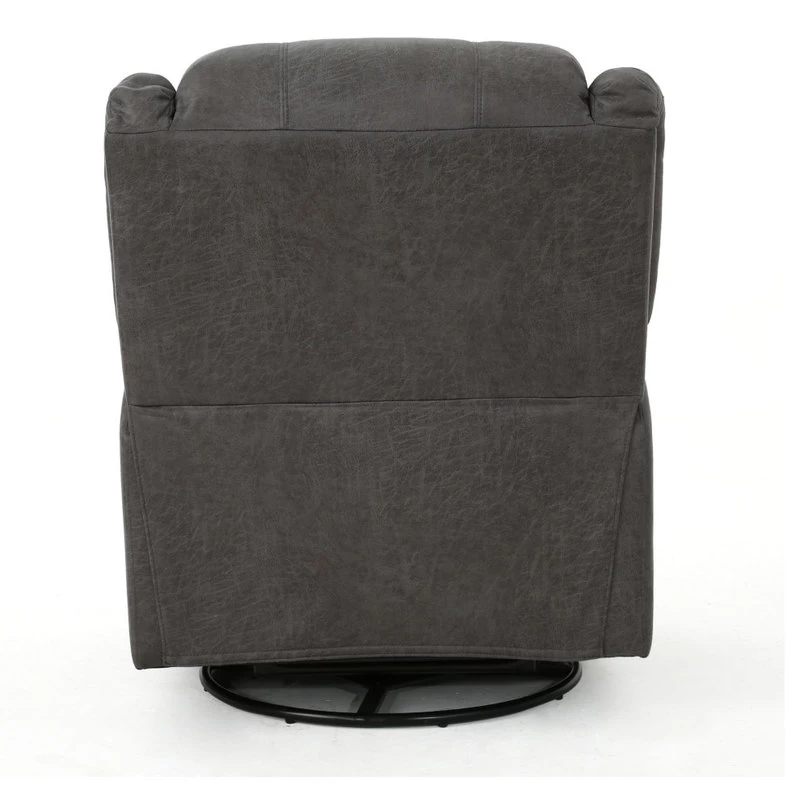 GDF Studio Jemma Tufted Slate Microfiber Swivel Gliding Recliner - Image 10