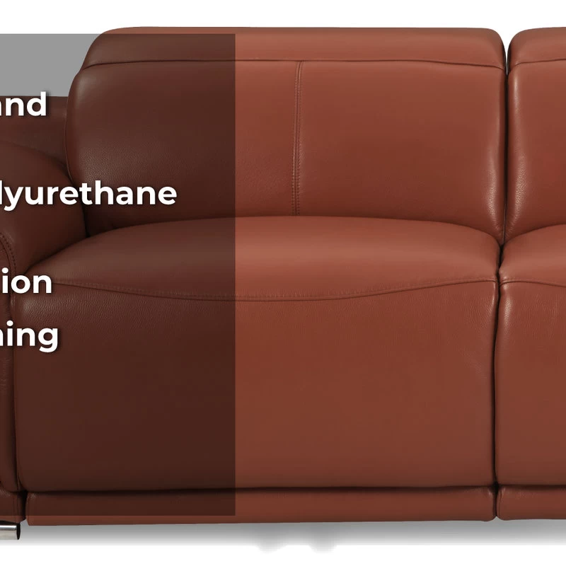 Veneto Italian Leather Power Reclining Chair, White - Image 13