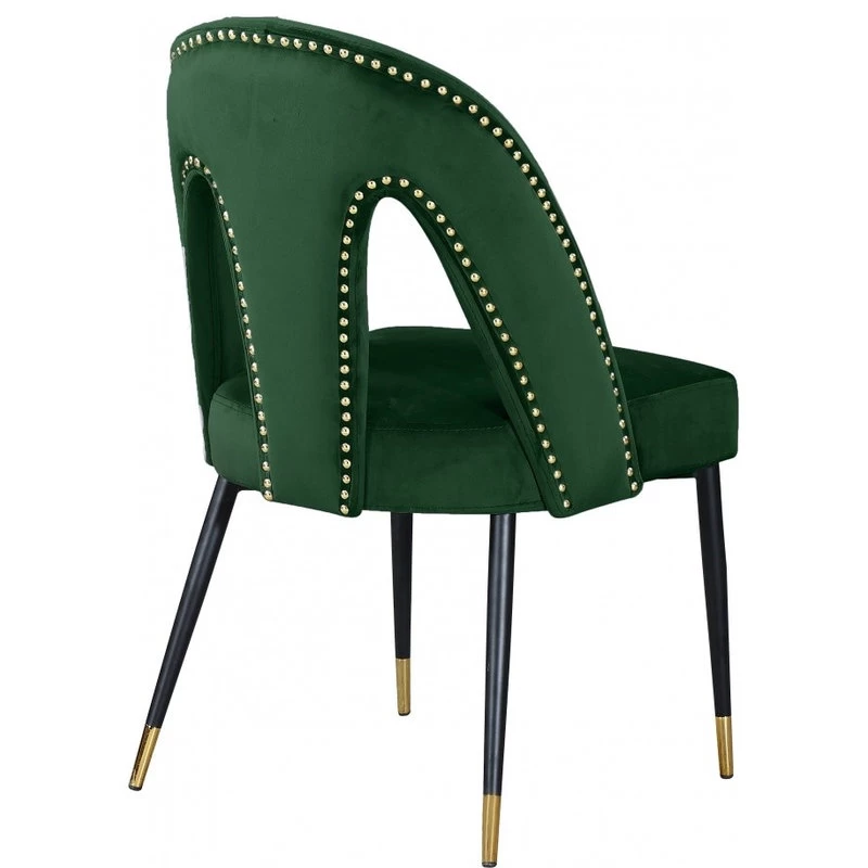 The Roxy Dining Chair, Green, Velvet, Set Of 2 - Image 4
