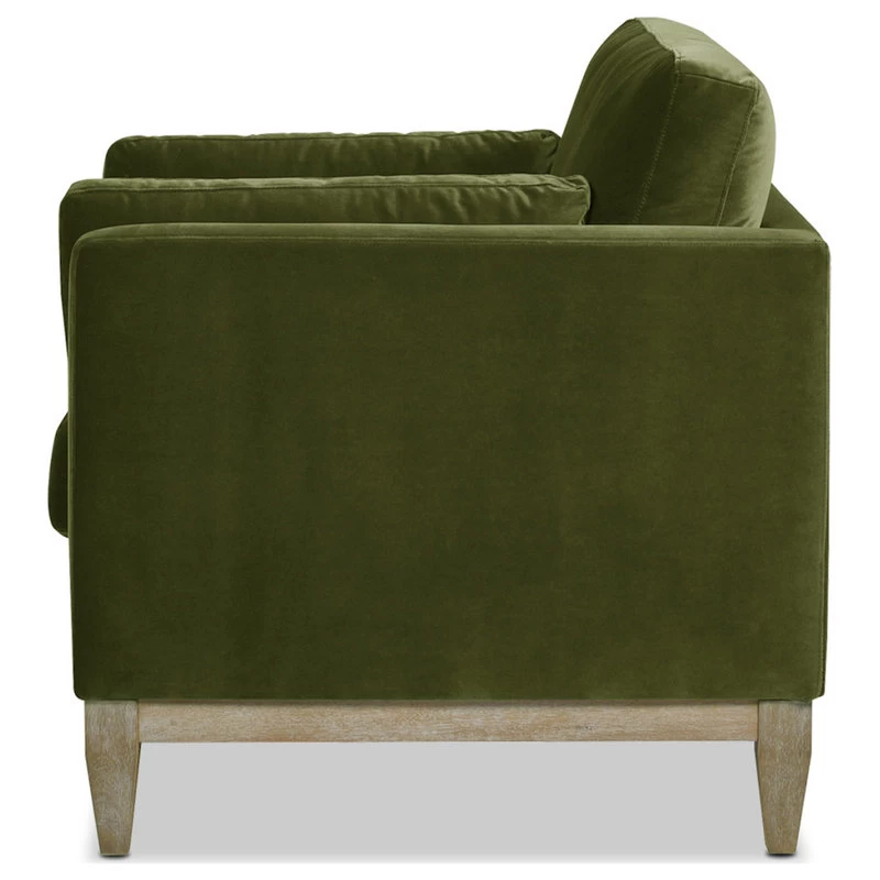 Knox 36" Modern Farmhouse Arm Chair, Olive Green Performance Velvet - Image 5