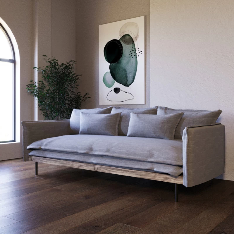 Divani Casa Mathis Modern Grey Fabric Sofa - Image 3