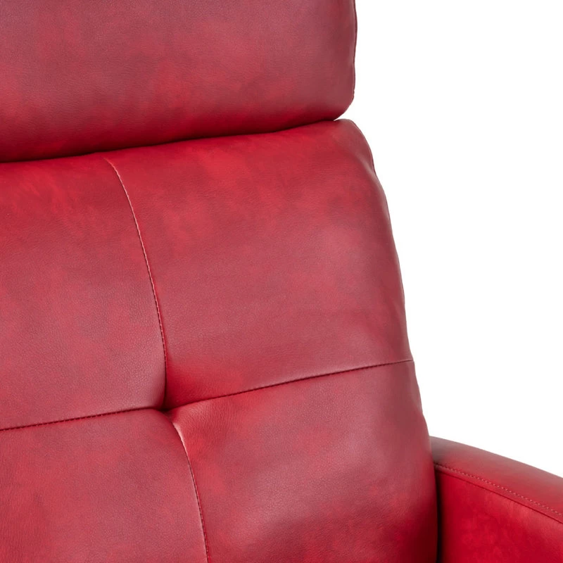 GDF Studio Teyana Red Leather Recliner Club Chair - Image 9