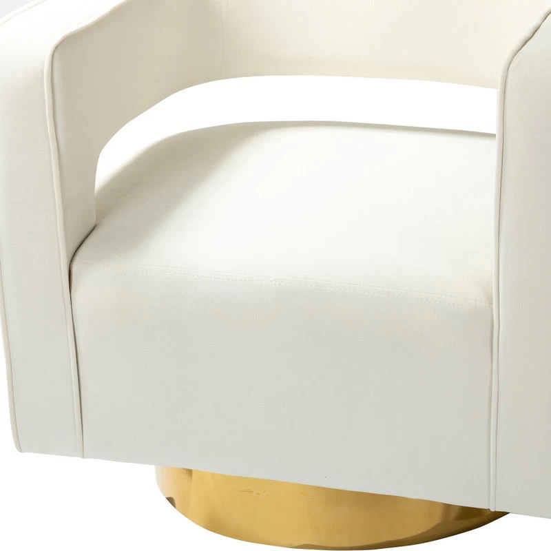 Swivel Barrel Chair Set Of 2, Ivory - Image 6