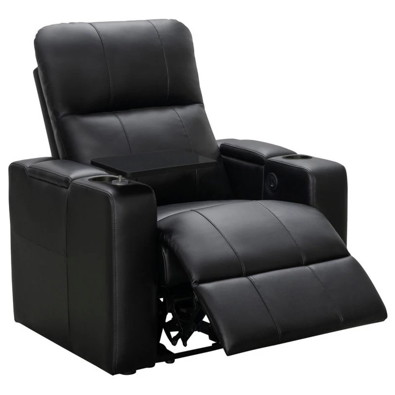 Reynolds Power Recliner With Table, Black - Image 3