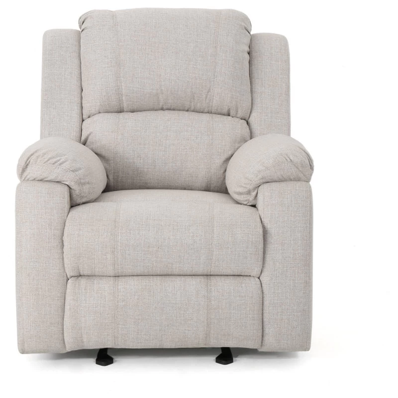 GDF Studio Scarlett Classic Fabric Gliding Recliner Chair, Beige - Image 4