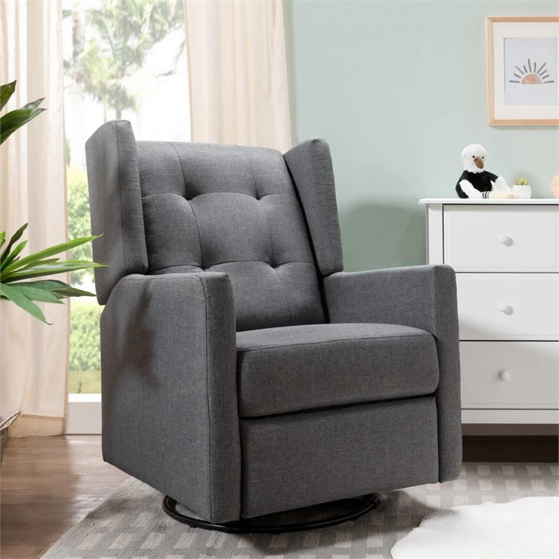 Davinci Maddox Recliner And Swivel Glider In Shadow Gray - Image 2