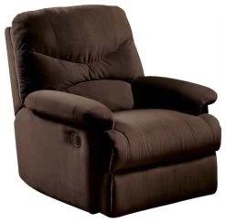 ACME Furniture Arcadia Recliner In Chocolate And Brown