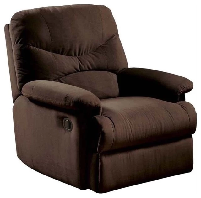 ACME Furniture Arcadia Recliner In Chocolate And Brown