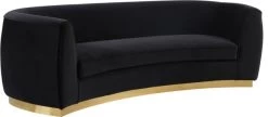 Julian Velvet Sofa, Black