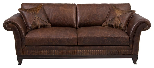 Rustic Top Grain Leather Sofa