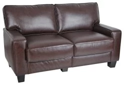 Serta RTA Palisades Collection 61" Loveseat In Chestnut Brown