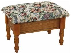 Footstool With Storage, Oak